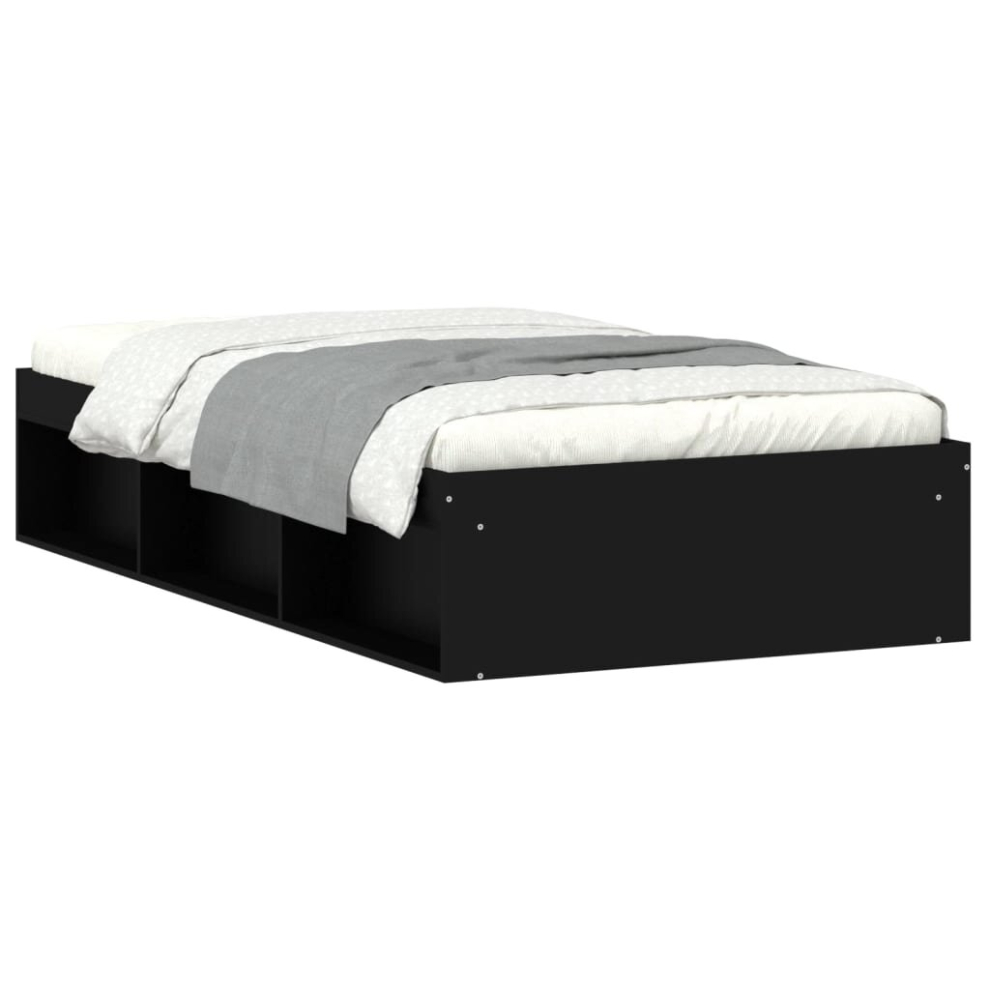 Vidaxl (Black, 90 X 190 Cm) Bed Frame Bedroom Mattress Foundation Guest Room Bedstead Bed Base