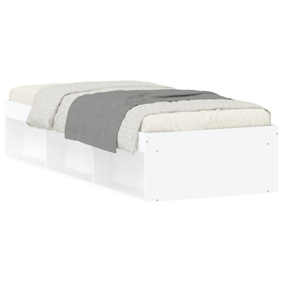 Vidaxl (White, 75 X 190 Cm) Bed Frame Bedroom Mattress Foundation Guest Room Bedstead Bed Base