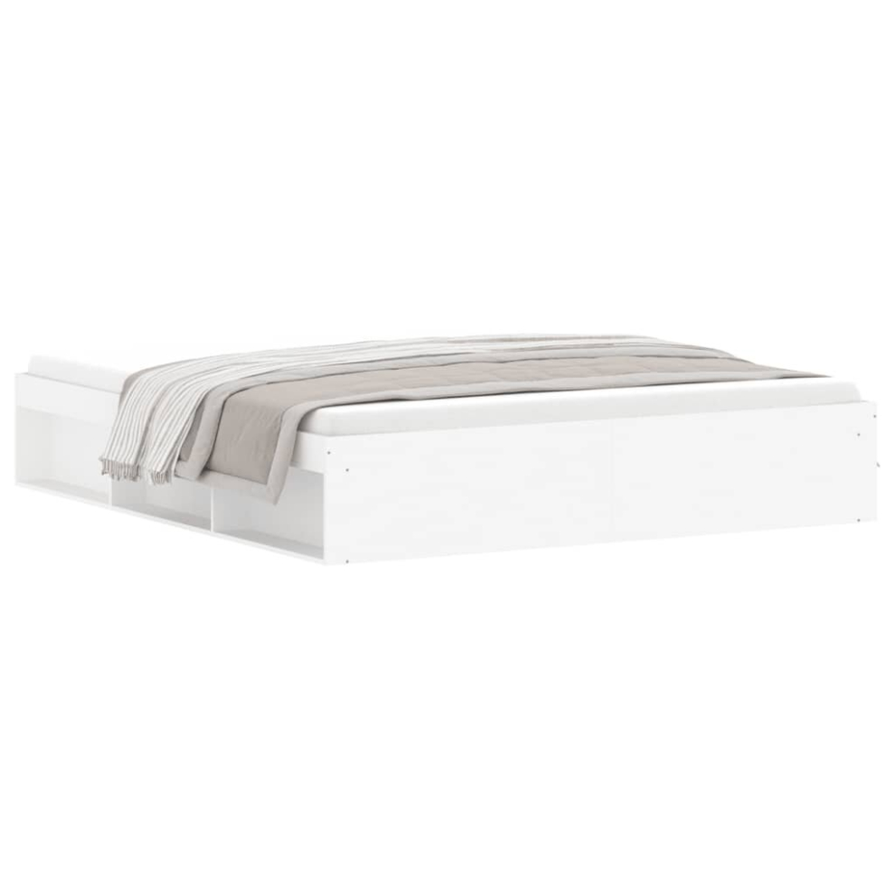 Vidaxl (White, 180 X 200 Cm) Bed Frame Bedroom Mattress Foundation Guest Room Bedstead Bed Base