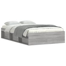 (grey sonoma, 120 x 190 cm) vidaXL Bed Frame Bedroom Mattress Foundation Guest Room Bedstead Bed Base