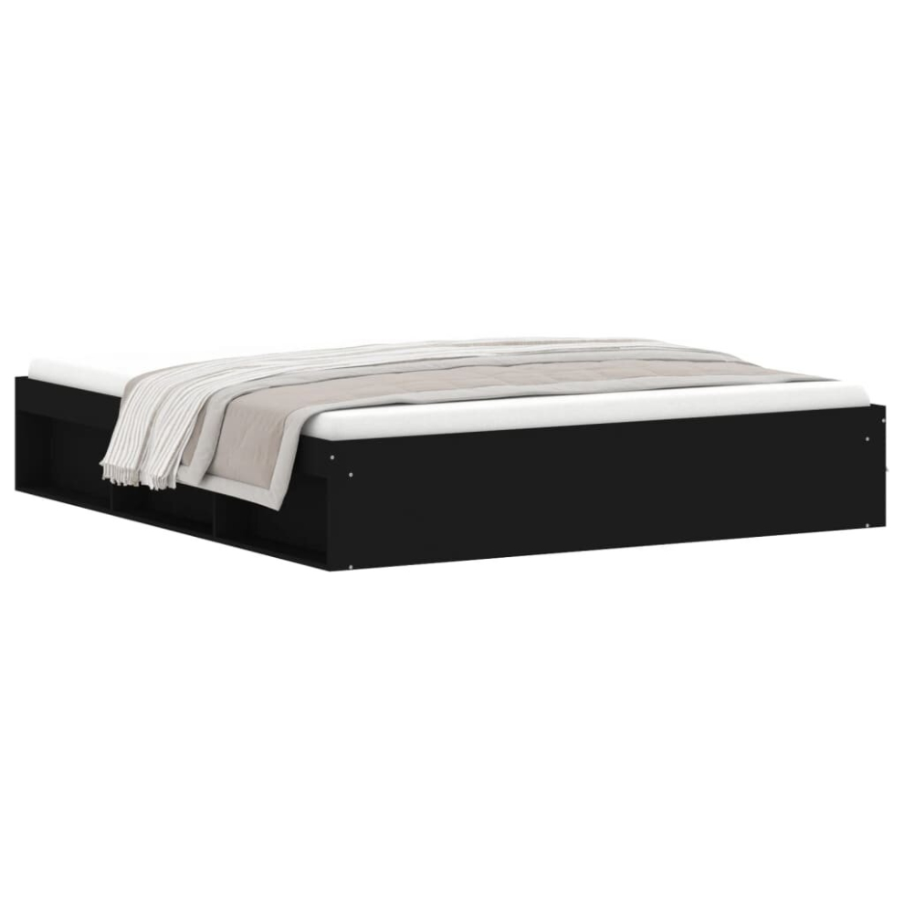 Vidaxl (Black, 180 X 200 Cm) Bed Frame Bedroom Mattress Foundation Guest Room Bedstead Bed Base