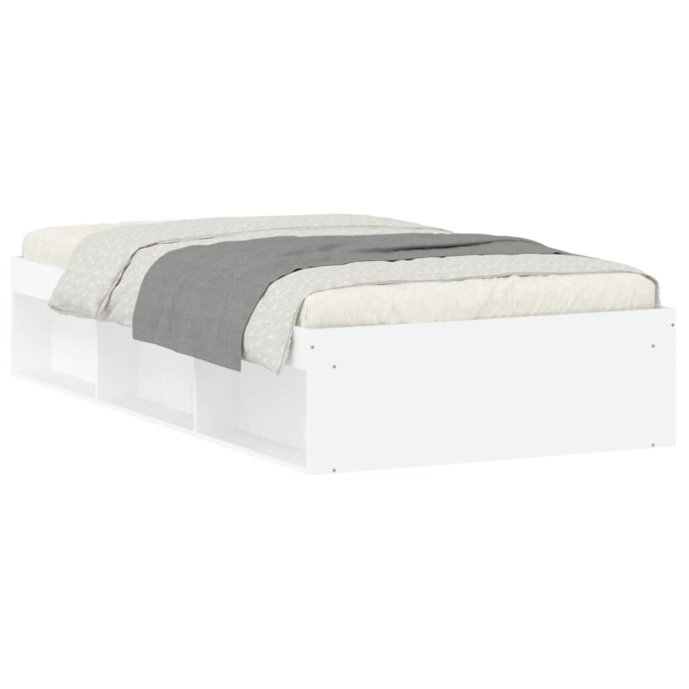 Vidaxl (White, 90 X 200 Cm) Bed Frame Bedroom Mattress Foundation Guest Room Bedstead Bed Base