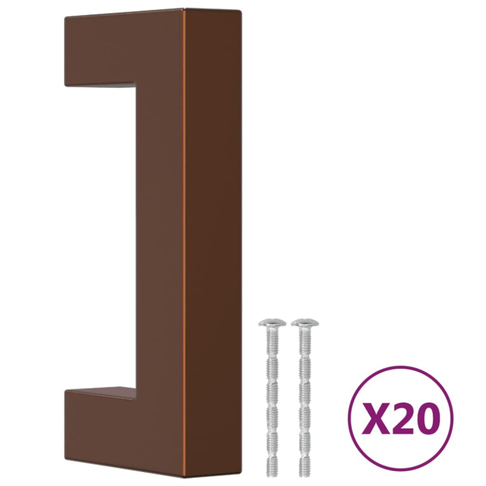 Vidaxl (Bronze, 64 Mm/ 20 Pcs) Cabinet Handles Door Handles Furniture Drawer Pull Stainless Steel