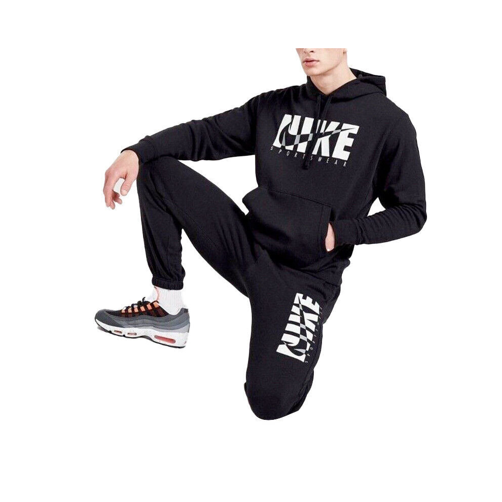 Nike (Xl) Mens Club Sportswear Tracksuit Black