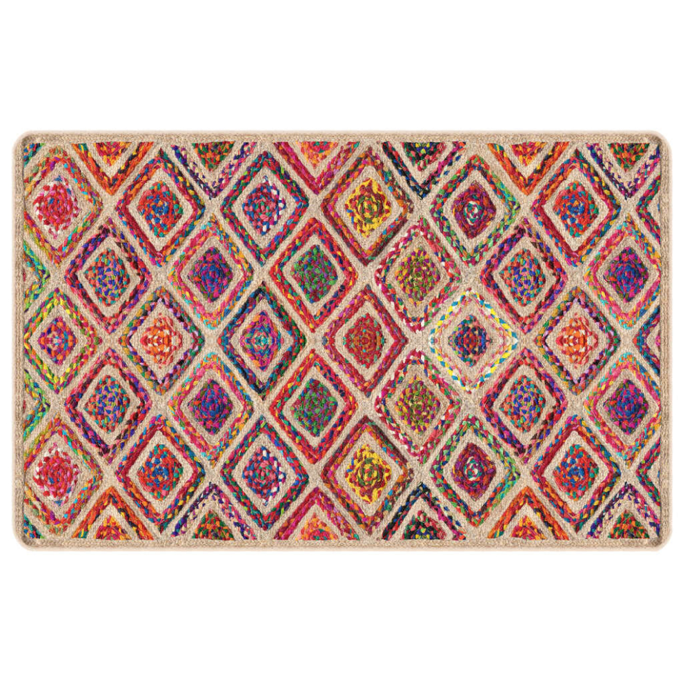 (multicolour, 190 x 300 cm) vidaXL Rug Washable Patchwork Anti Slip Home Floor Carpet Floor Area Rug Mat