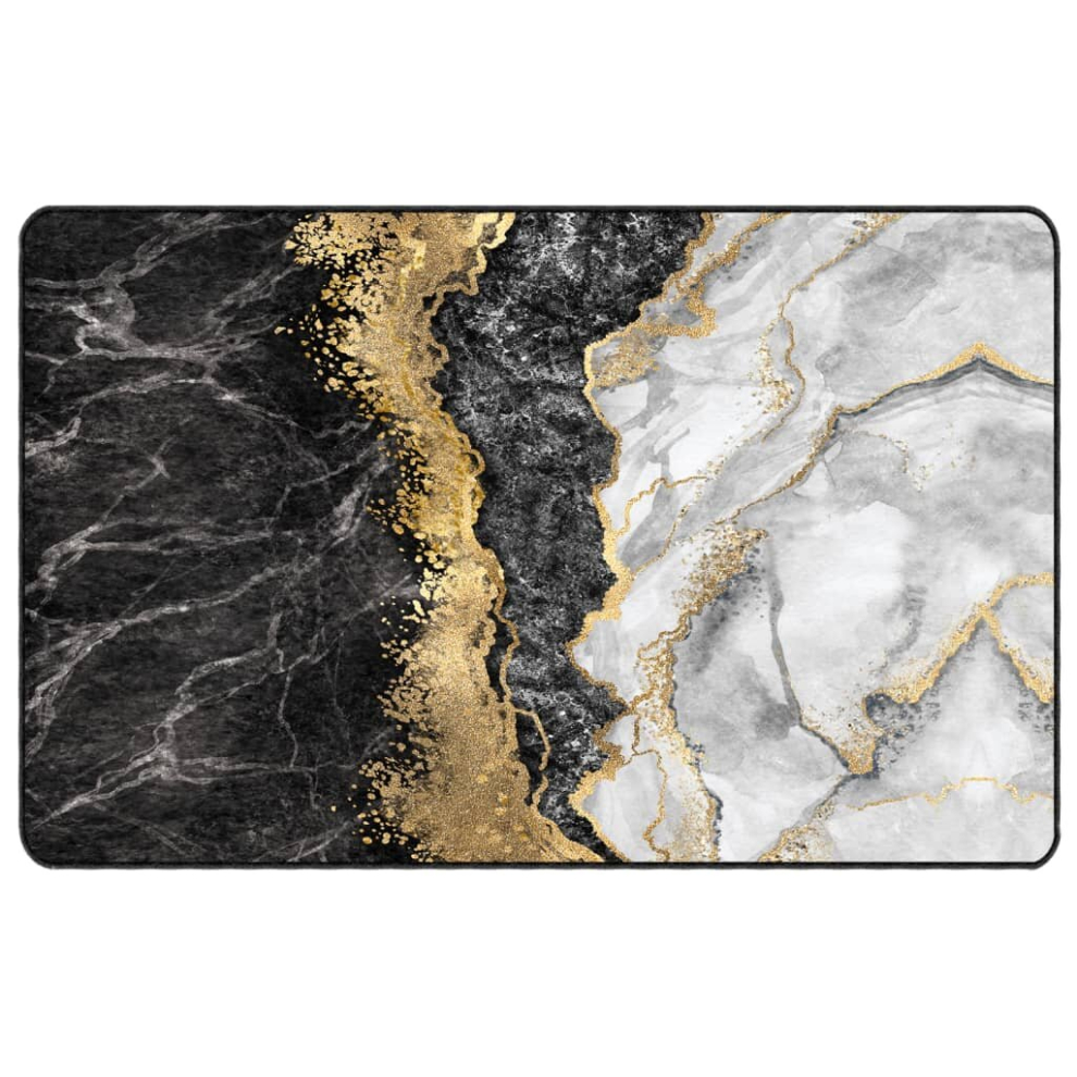 Vidaxl (Gold And White, 190 X 300 Cm) Rug Washable Patchwork Anti Slip Home Floor Carpet Floor Area Rug Mat