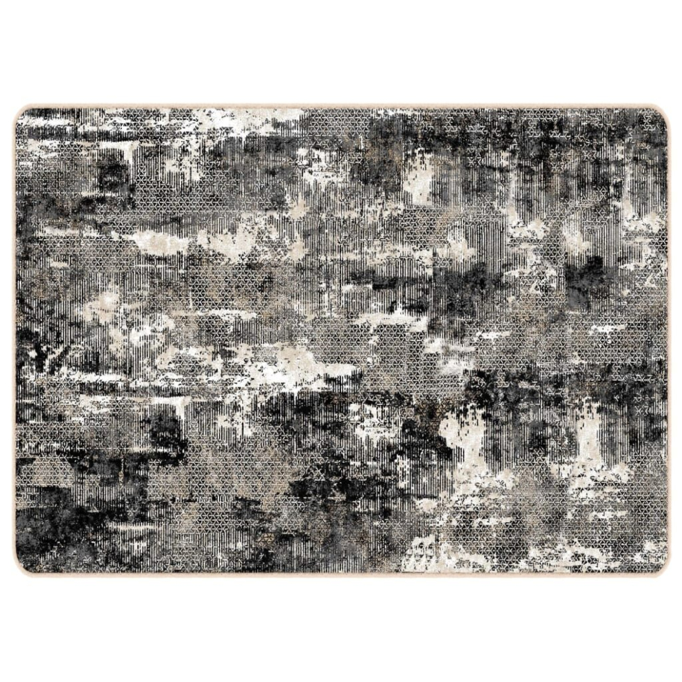 Vidaxl (Black And White, 190 X 300 Cm) Rug Washable Patchwork Anti Slip Home Floor Carpet Floor Area Rug Mat