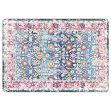 (blue and pink, 120 x 180 cm) vidaXL Rug Washable Patchwork Anti Slip Home Floor Carpet Floor Area Rug Mat
