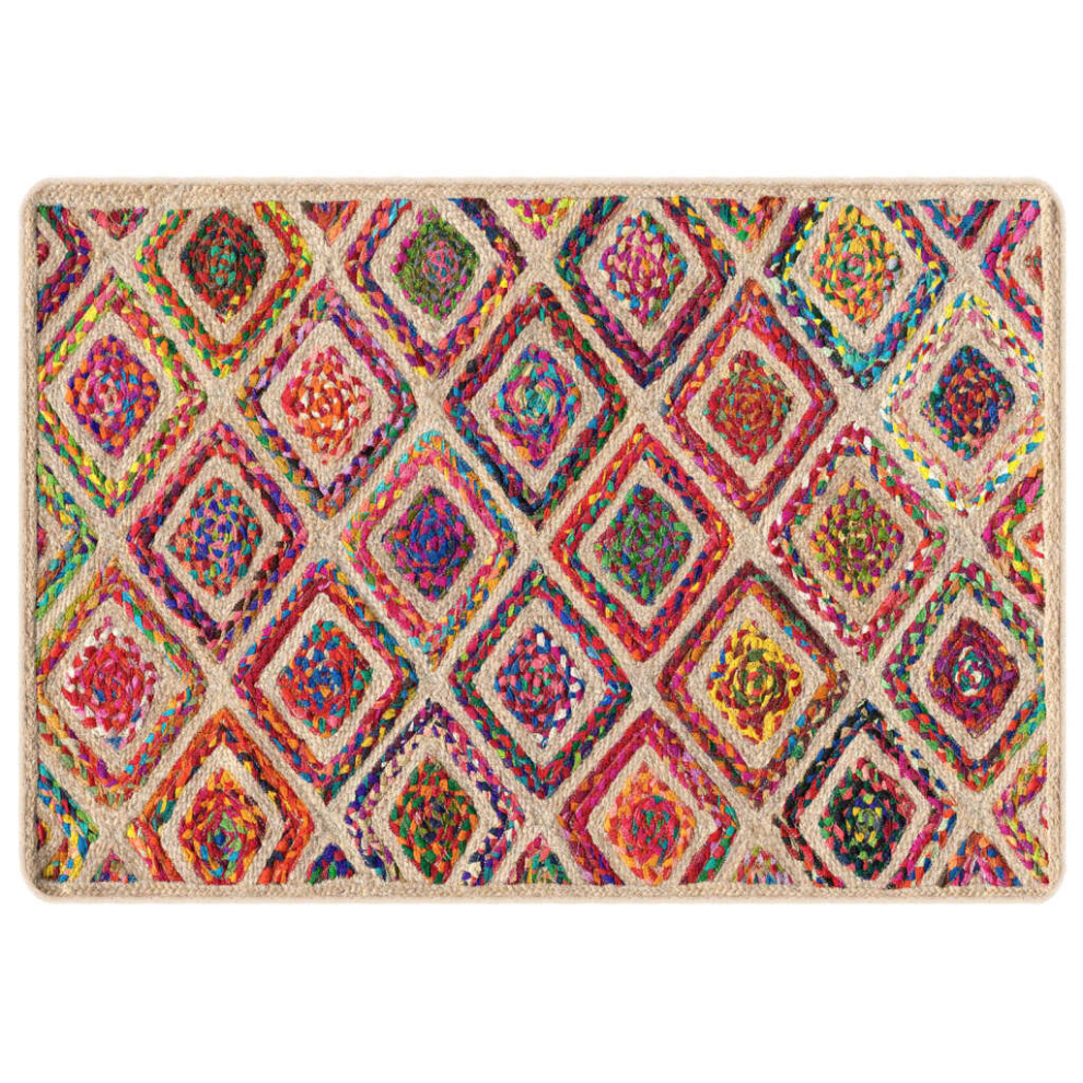 (multicolour, 160 x 230 cm) vidaXL Rug Washable Patchwork Anti Slip Home Floor Carpet Floor Area Rug Mat