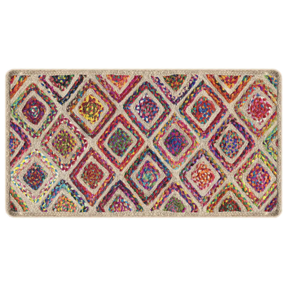 (multicolour, 80 x 150 cm) vidaXL Rug Washable Patchwork Anti Slip Home Floor Carpet Floor Area Rug Mat