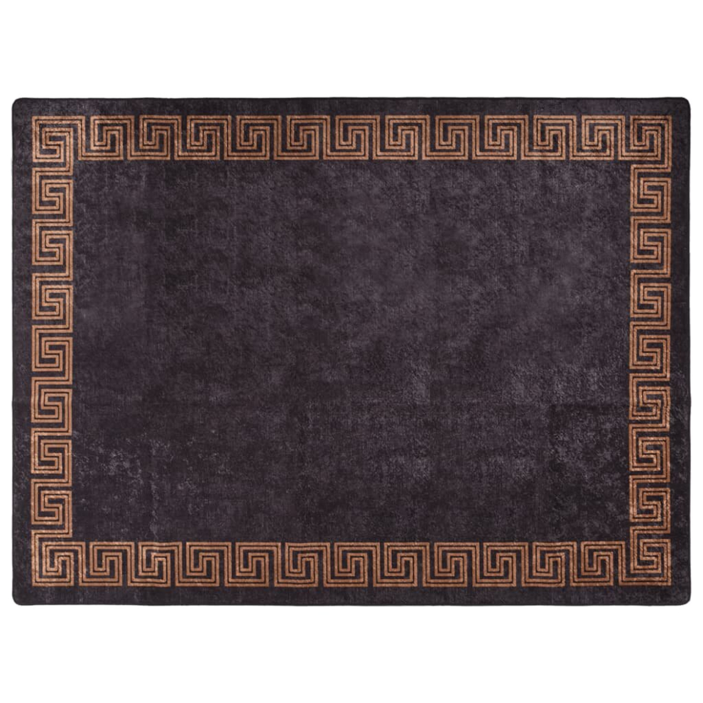 Vidaxl (Black, 400 X 300 Cm) Rug Washable Patchwork Anti Slip Home Floor Carpet Floor Area Rug Mat