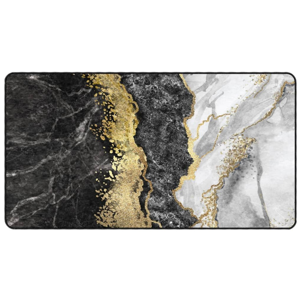 Vidaxl (Gold And White, 80 X 150 Cm) Rug Washable Patchwork Anti Slip Home Floor Carpet Floor Area Rug Mat
