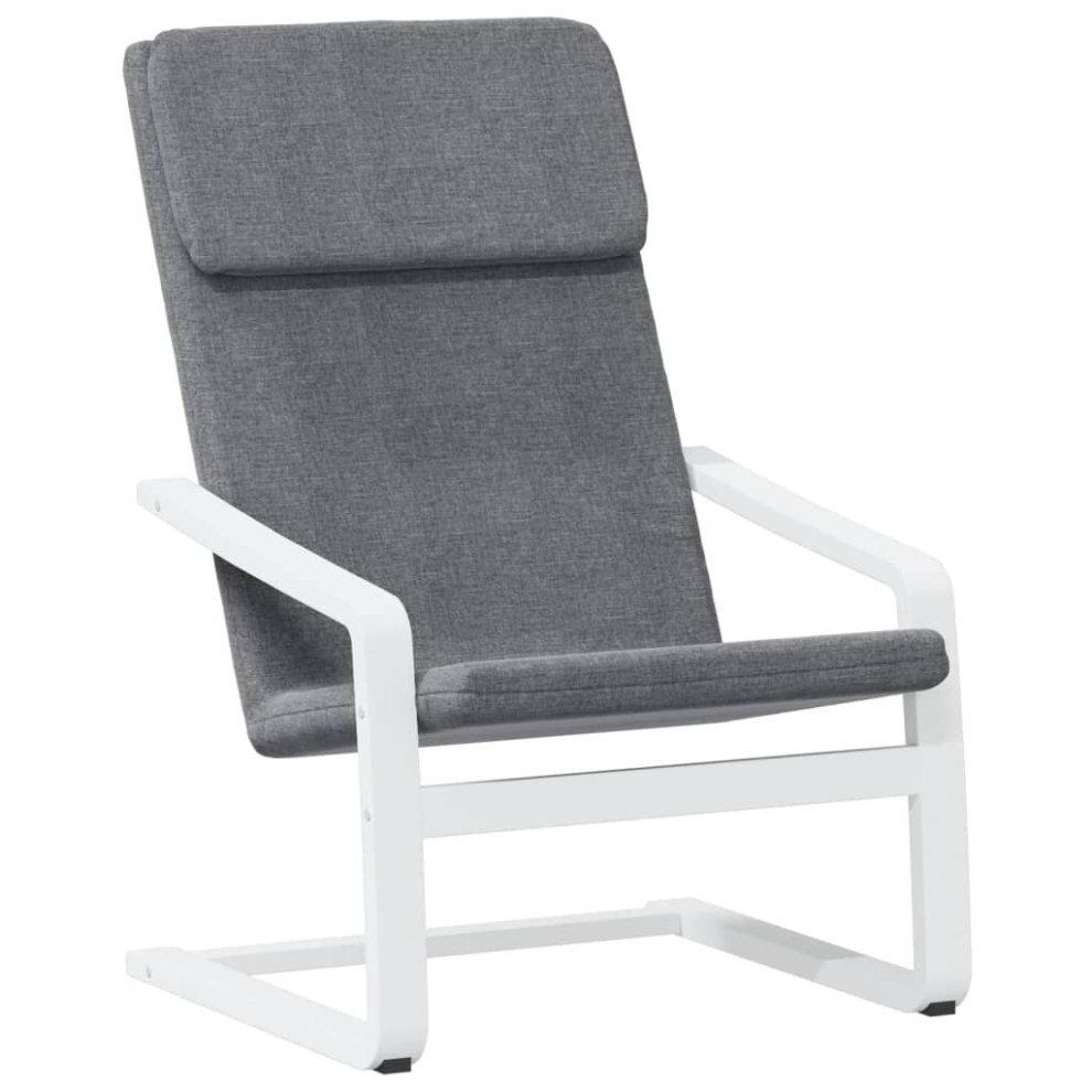 (white and dark grey) vidaXL Relaxing Chair Armchair Lounge Chair Sofa Office Seating Chair Fabric