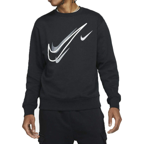 Nike (Large) Nike Black Multi Swoosh Crew Neck Tracksuit 1