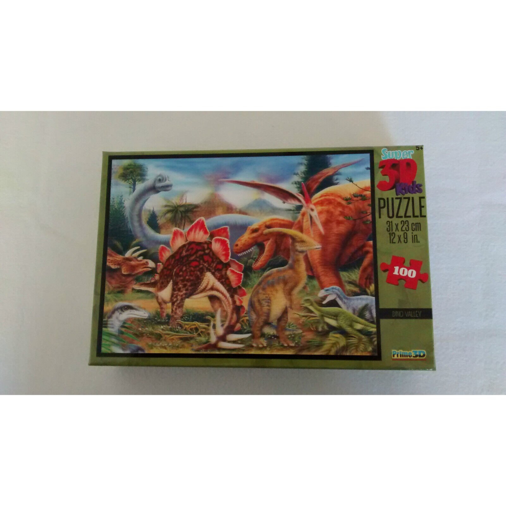 Dinosaur Valley Howard Robinson 3D Lenticular 100 piece Puzzle (R)-image-OPC-PD86MBY-NEW