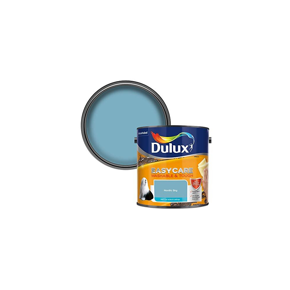 Dulux 403201 Easycare Washable  Tough Matt Emulsion Paint For Walls And Ceilings - Nordic Sky 2.5L