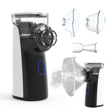 (Negro) Nebulizador de mano portátil, inhalador de vapor eléctrico y atomizador, para adultos y niños, para viajar y en casa U