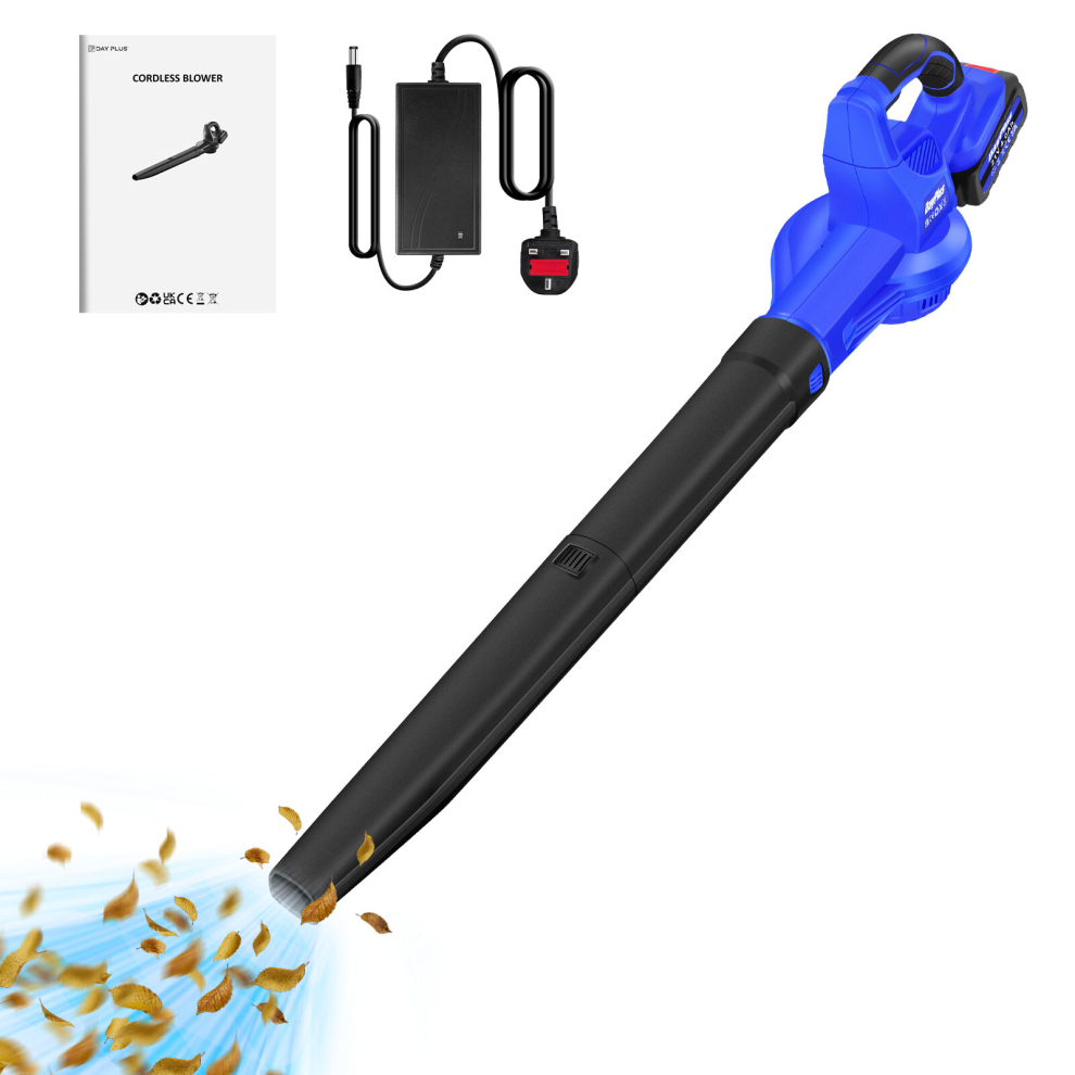 1000W Cordless Leaf Blower Electric Handheld Blower with 4000MAH Battery Cordless Garden Blower for Garden Leaves Grass Cuttings MAX Airspeed 110mph