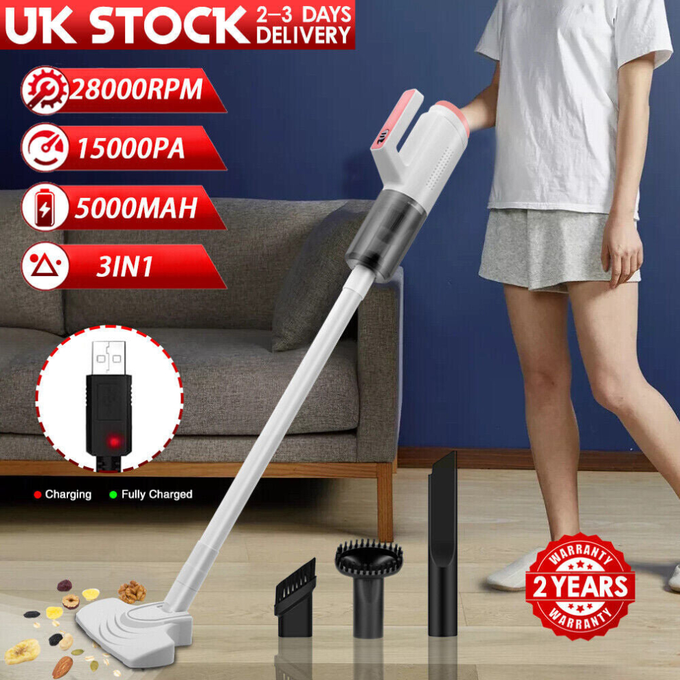 Cordless Vacuum Cleaner Wireless Hoover Upright Lightweight Handheld Bagless Vac