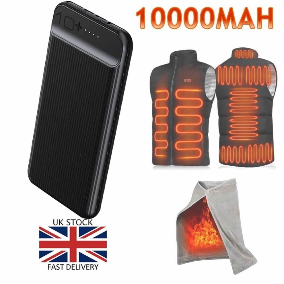 POWER BANK for ELECTRIC HEATED VEST JACKET BODY WARMER USB 5V 2A BATTERY PACK UK
