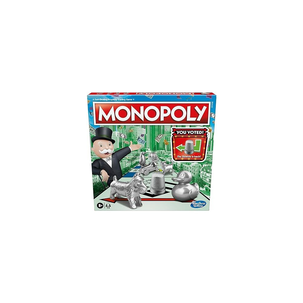 Monopoly Game, Family Board Game for 2 to 6 Players, Monopoly Board Game for Kids Ages 8 and Up, Package May Vary