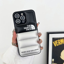 (iPhone 11pro, argent) The new winter down jacket phone case, the protective case is anti-slip and durable
