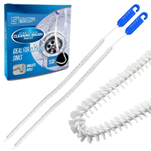 Flexible Sink Drain Cleaning Brush, 44cm, 2-Pack - Nylon Bristles & Metal Core for Kitchen/Shower/Bathroom Unblocker