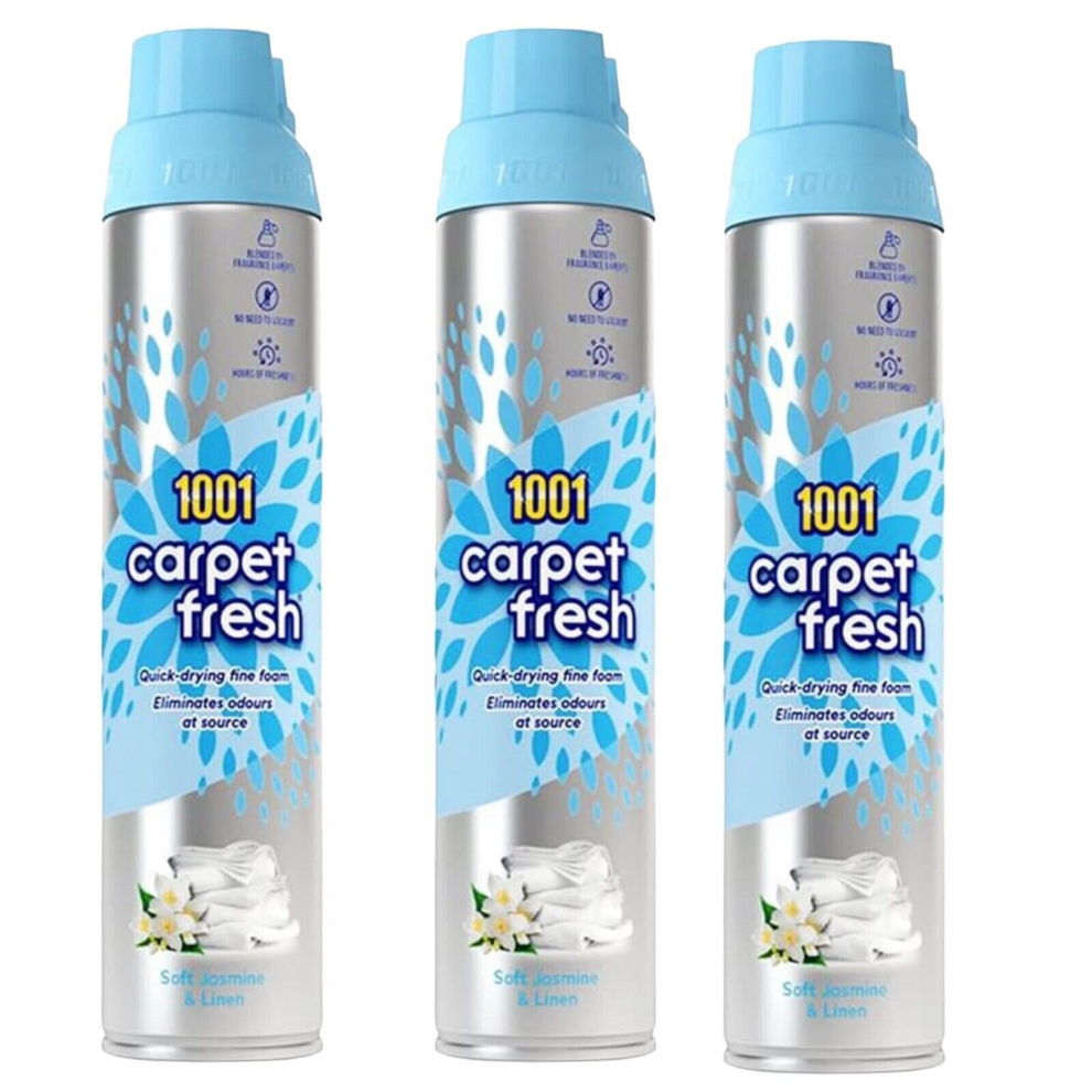 1001 Carpet jasmin Linen and White Flowers 300ml  (Pack of 3)