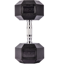 (17.5 kg, Single) GYM MASTER Hex Dumbbells Rubber Encased 1-30kg Cast Iron Weight Lift Set Pair