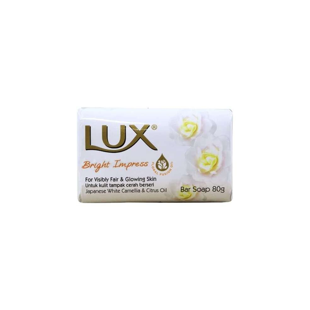 Lux Bright Impress Soap Bar Japanese White 1 pack of 3 bars, 80g