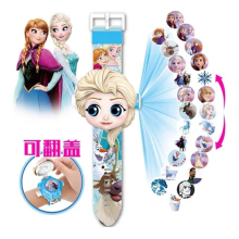 (color5) Cartoon Children Watch 3D Projection Cartoon Spider-man Iron Man Digital Watches Children Watch Toy