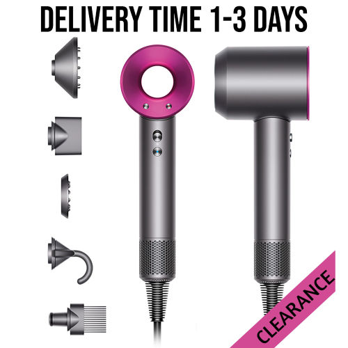 Dyson Hair Dryer IRON/FUCHSIA with FlyAway Attachment HD07