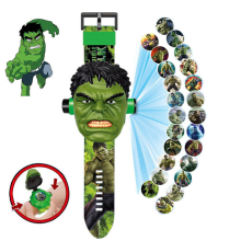 (color3) Cartoon Children Watch 3D Projection Cartoon Spider-man Iron Man Digital Watches Children Watch Toy
