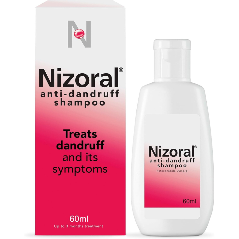 Nizoral Anti-Dandruff Shampoo, Treats And Prevents Dandruff, Suitable For Dry Flaky And Itchy Scalp, Contains Ketoconazole - 60Ml
