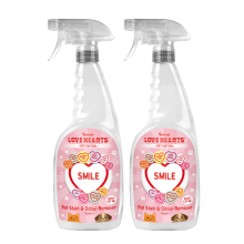 Pet Stain and Odour Remover - 2 x 750ml - Swizzels Love Hearts