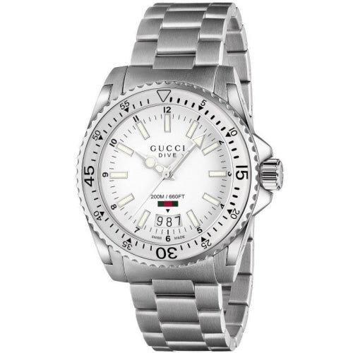 GUCCI Conținut: Ceas bărbătesc Gucci Dive cu cadran alb, model YA136302 1