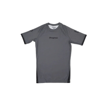 (Medium ) PROGRESS JIU JITSU ACADEMY PLUS NO GI RASH GUARD - GREY