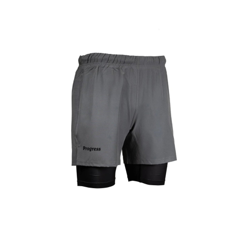 (Small ) PROGRESS JIU JITSU ACADEMY PLUS HYBRID SHORTS - GREY