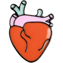 Brooch Pin for Girls,Jewelry Accessories,Tooth Brain Eyeball Heart Shape Enamel Brooch Pin Jacket Collar Bag Gift - Heart,Christmas Birthday Party