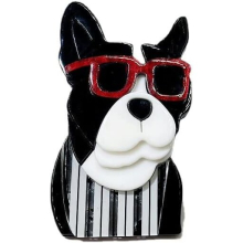 Dog Brooch, Handmade Acrylic Lapel Pin Large Brooch Badge, Bag Pin Gift for Women, Girls, Boys 2.5in*2in