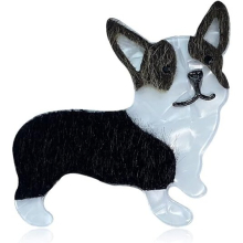 Dog Brooch, Handmade Acrylic Lapel Pin Large Brooch Badge, Bag Pin Gift for Women, Girls, Boys 2.5in*2in