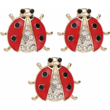 3 Pack Cute Bee Brooch Set Enamel Crystal Animal Lapel Brooch Novelty Funny Pin Badge for Women Girls Boys Clothing Bags Backpack Jackets Hats