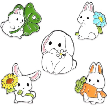 Cat Frog Rabbit Animal Pins, Personality Animation Enamel Pin Set, Brooches for Bag, Lapel, Buckle, Hat, Clothing Accessories, Christmas Birthday Gift