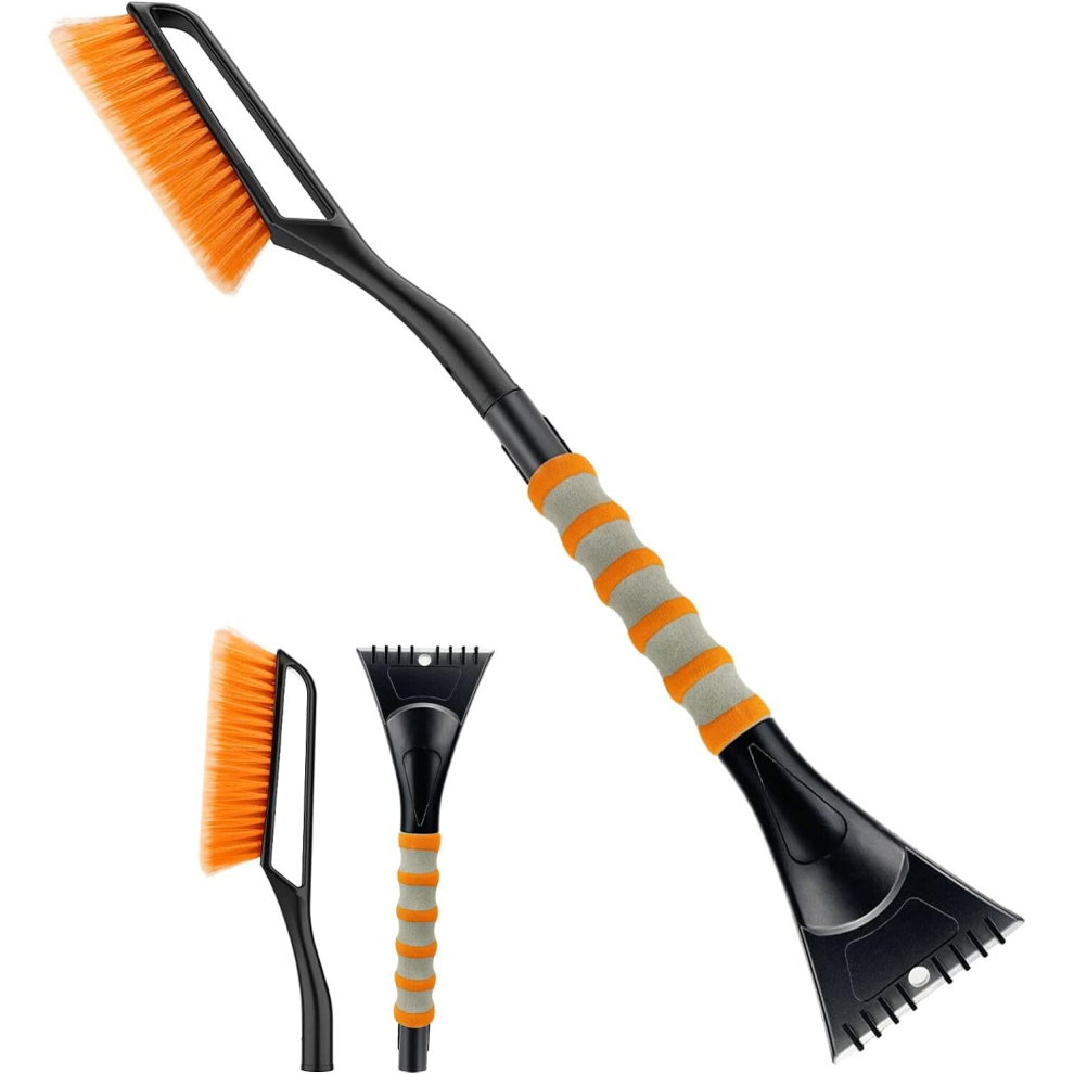 27-Inch Snow Brush, Detachable Car Windshield Ice Scraper With Foam Grip 7770197844550