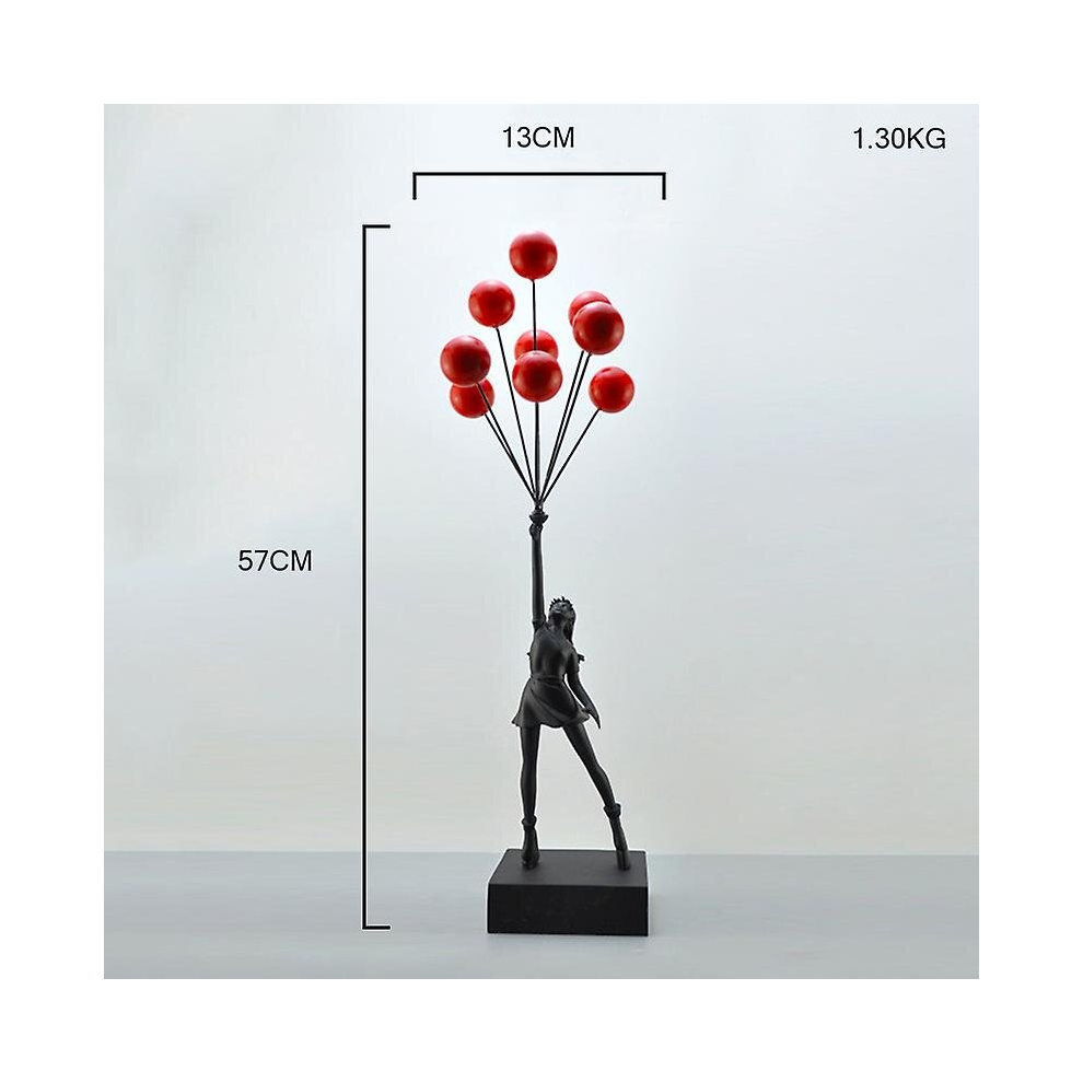 (Abstract Statue12) Banksy Girl With Balloon Statue Sculptures And Figurines Table Decoration