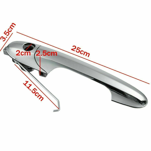 Drivers Side Outer Door Handle Chrome Offside 735592012 for Fiat 500 2