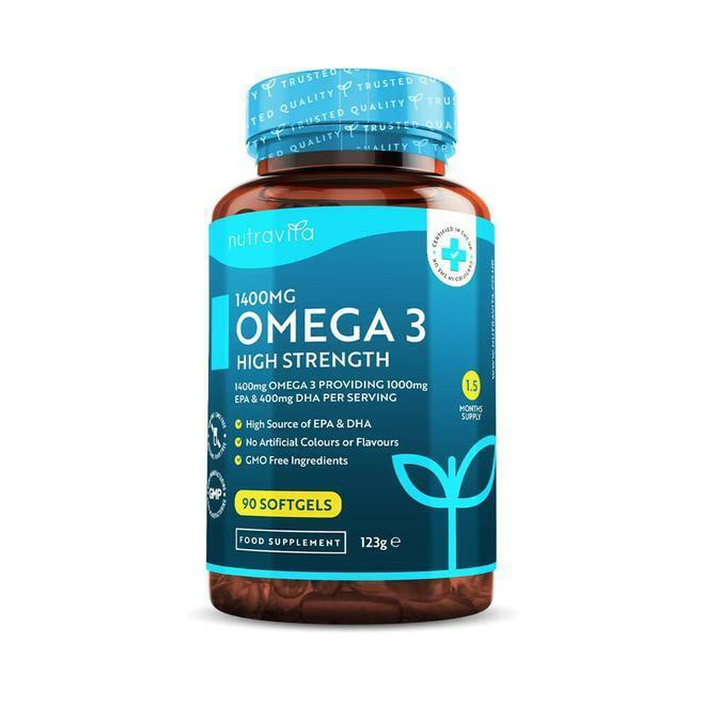 Photos - Vitamins & Minerals Omega 3 Fish Oil 2000Mg - Providing 1000Mg EPA & 400Mg DHA - Brain Heart Vision
