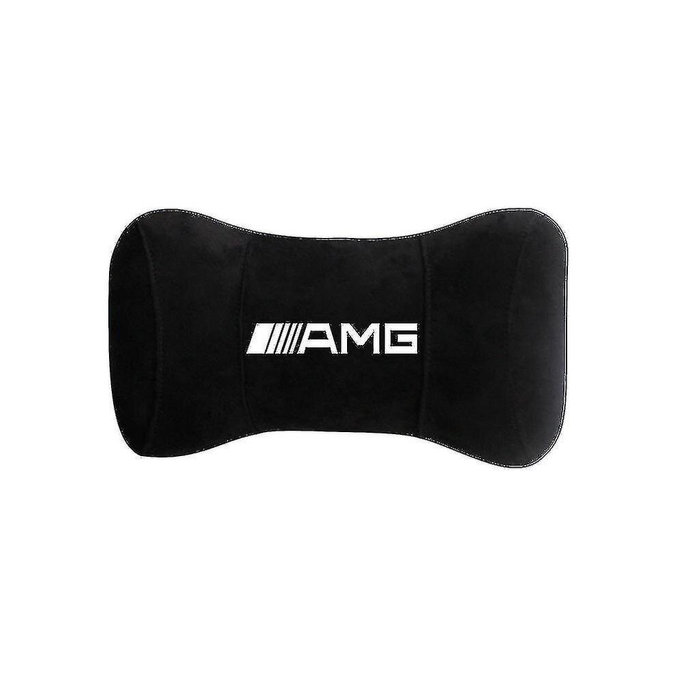 (Amg ) Suitable For Amg Mercedes-Benz Memory Foam Headrest Pillow Car Headrest Neck Pillow Car Cervical Vertebra Pillow Seat Sleep Pillow Black 9490564146312