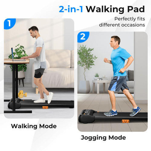 Costway Treadmill 2-in-1 Under Desk Walking Pad With LED Panel & 12 Programs 2