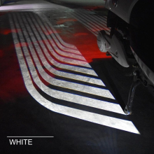1 conjunto de asas de anjo para motocicleta, luzes led de boas-vindas, luzes ambientais, projetor de (Opção BRANCA)